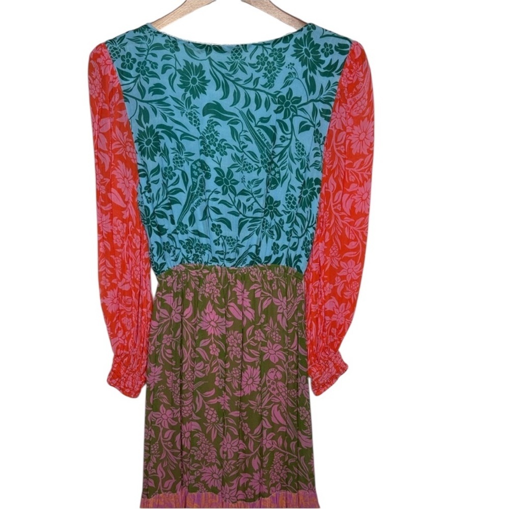 Farm Rio Cut Out Flowy Maxi Long Sleeve Maxi Dress Women Size M BLEMISH - Picture 6 of 7